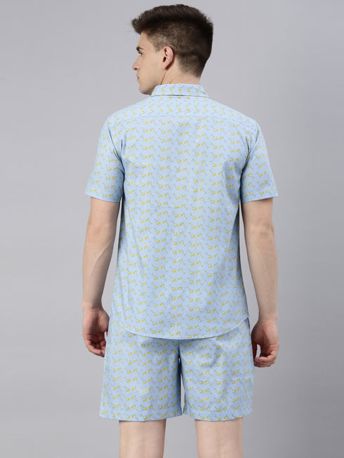 Sky Blue Printed Co-Ord Set